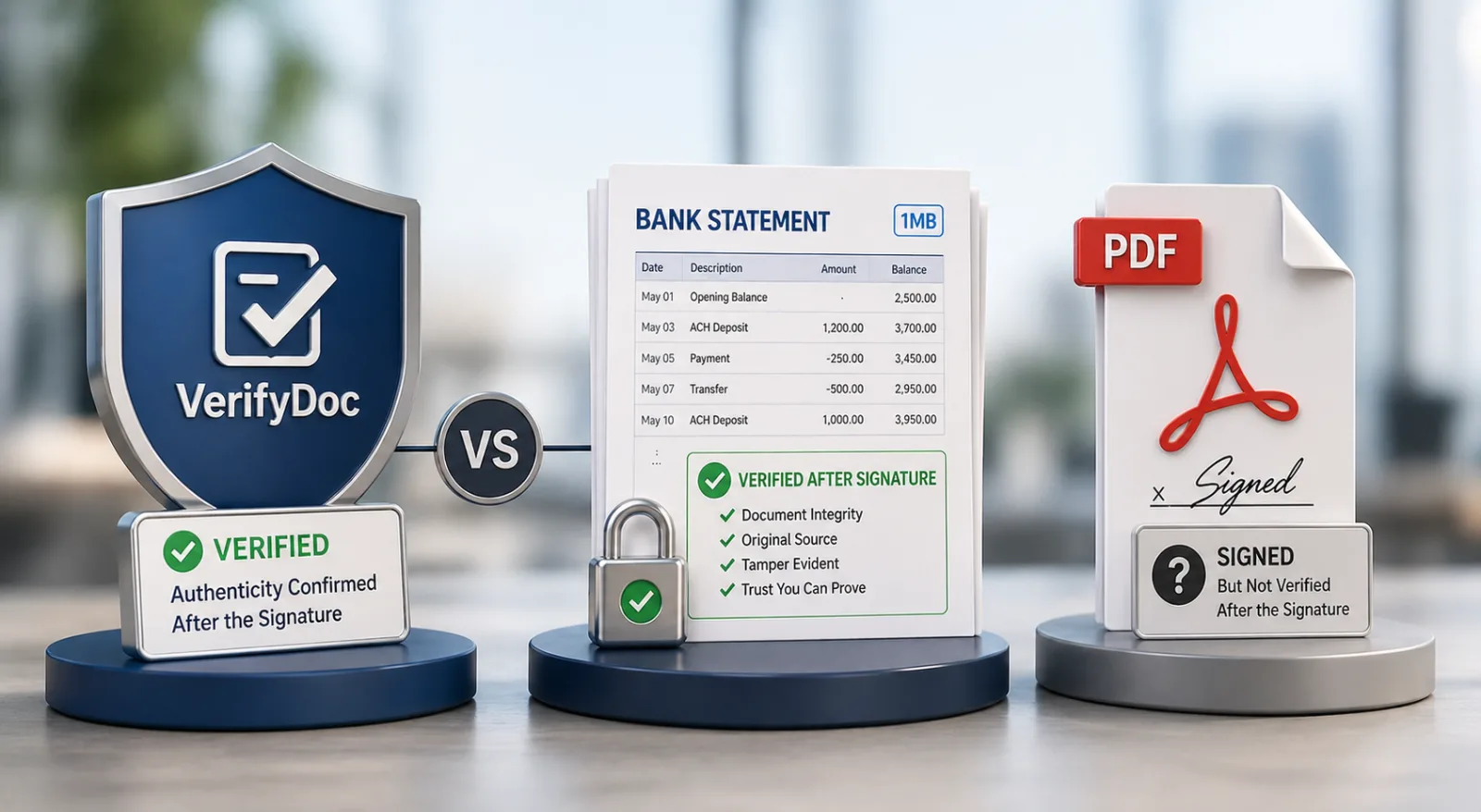 Verifiable Account Statements & Bank Guarantees (Financial Institutions) illustration