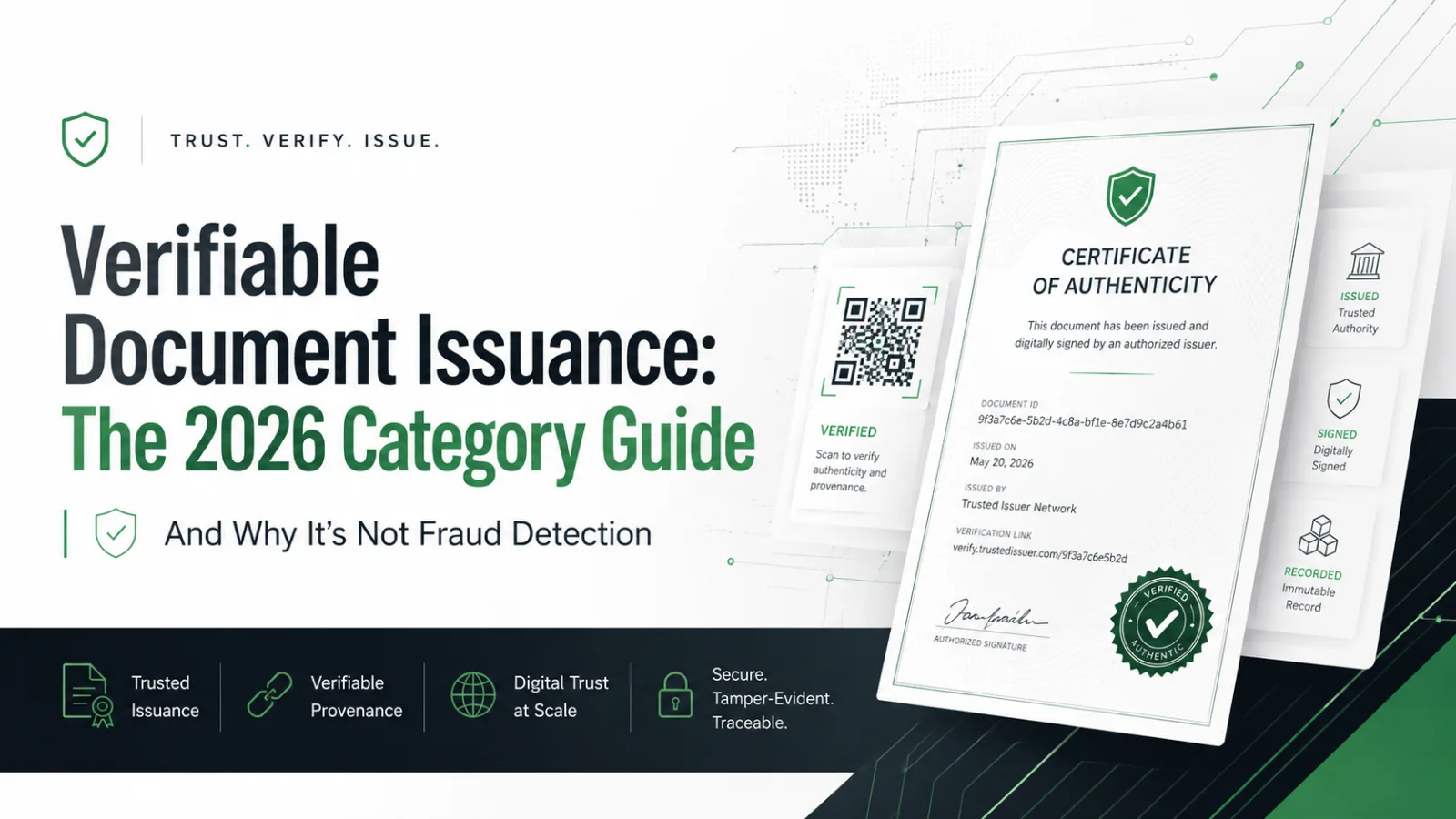 Verifiable document issuance guide